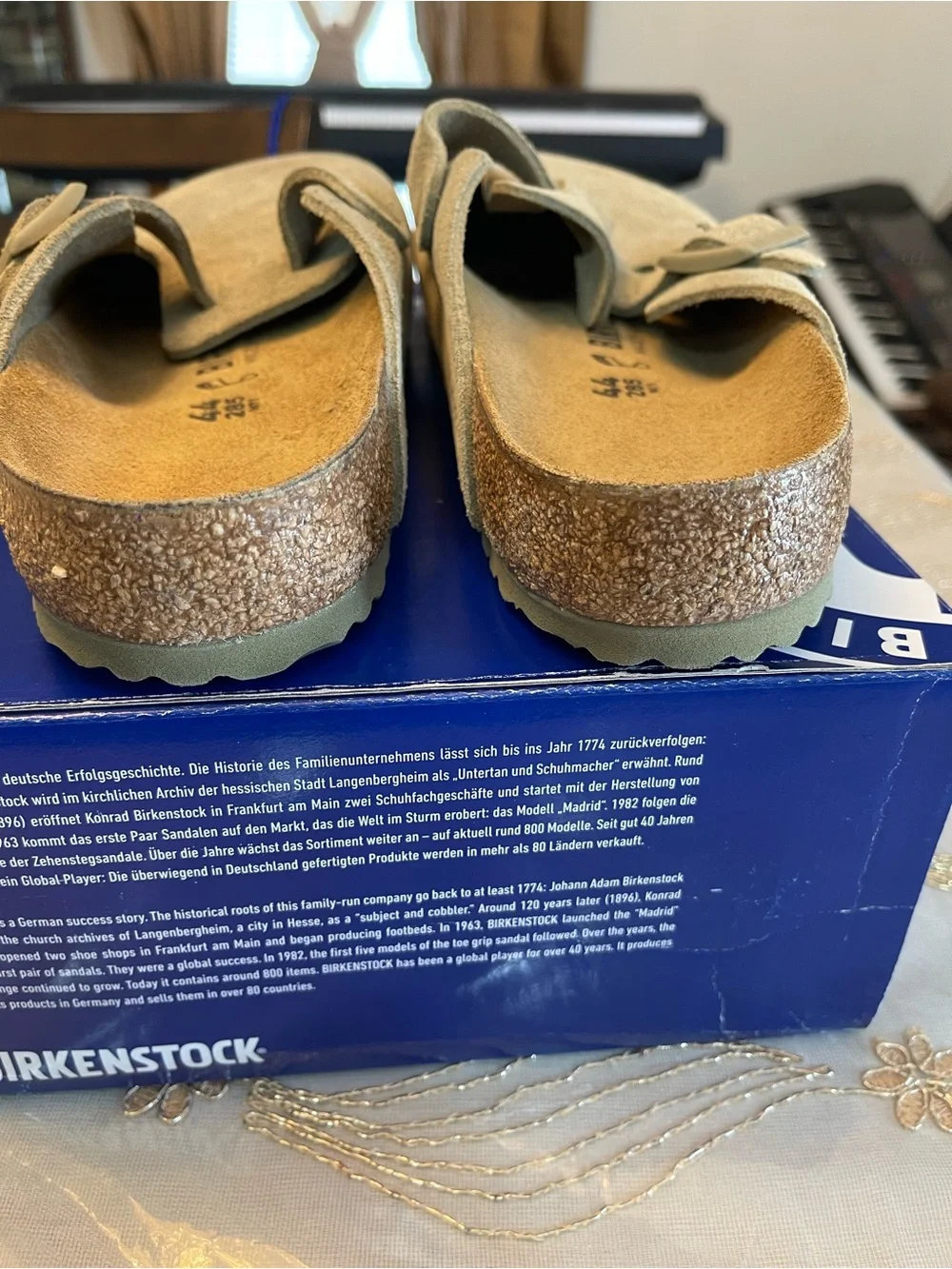 NWB Birkenstock men’s Boston suede leather casual clogs olive green size 11-11.5